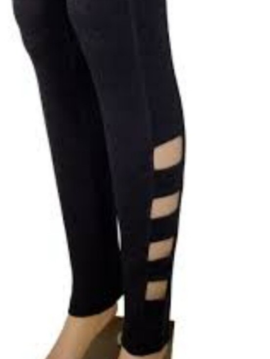 Velocity Pants - Velocity Charcoal Leggings with Ladder Cutouts - Women's XL